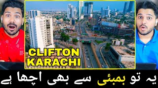 Indian Reaction On Clifton Karachi Drone View [upl. by Johiah950]