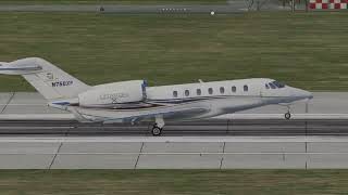 Cessna Citation X Butter swiss001landings [upl. by Gilmer413]