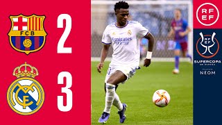 RESUMEN  FC Barcelona 23 Real Madrid CF  Supercopa de España 2022  Primera semifinal [upl. by Warwick]