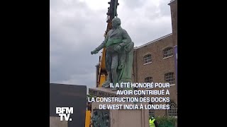 À FortdeFrance Londres ou Anvers des statues de colonisateurs déboulonnées [upl. by Lerret63]