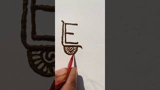 E Letter Mehndi Tattoo Design❤  E Name First Letter Mehndi Design❤ [upl. by Arrimat489]