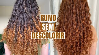 RUIVO EM CASA SEM DESCOLORIR 🧡 [upl. by Elamrej]