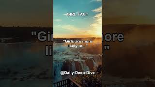 Girls are more likely to GirlFact shorts psychologyfacts psychology deeplove deep [upl. by Neerbas284]