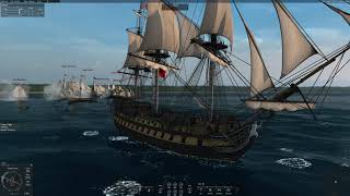 Naval Action Gameplay Redoubtable vs fleet 9 1440p 60fps [upl. by Benia]