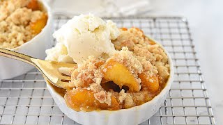 Peach Cobbler For Two  Small Batch Recipe [upl. by Ttam]