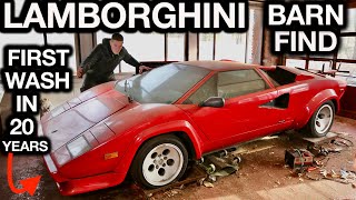 First Wash in 20 Years Lamborghini Countach Most Disgusting Super Car Disaster Detail [upl. by Eissel]