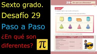 ✅ SEXTO GRADO DESAFÍO 29 👉PASO A PASO ¿En qué son diferentes [upl. by Isidro]