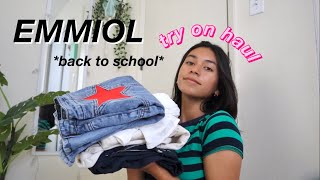 emmiol try on haul HUGE BACK TO SCHOOL HAUL fun jeans dresses skirts dream wardrobe [upl. by Einatirb]