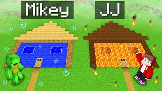 JJs LAVA vs Mikeys WATER UNDERGROUND HOUSE Battle in Minecraft Maizen [upl. by Cramer]