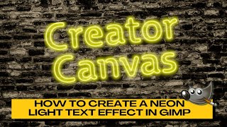 How to Create NEON LIGHT TEXT in GIMP [upl. by Beilul]