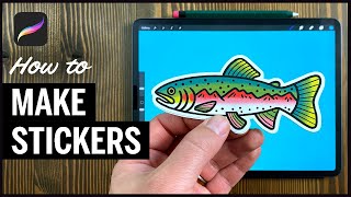 How to make STICKERS Procreate  Full Process [upl. by Rozelle820]