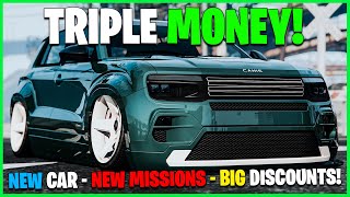 NEW CONTENT NEW CAR TRIPLE MONEY DISCOUNTS amp MORE  GTA ONLINE WEEKLY UPDATE [upl. by Nacul]