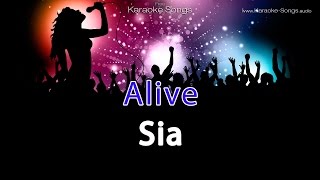 Sia Alive Instrumental Karaoke Version without vocals and lyrics [upl. by Seys]