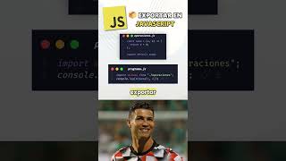 El bicho te enseña como exportar en JS 📦😈 javascriptdesdecero cristianoronaldo [upl. by Elnukeda]