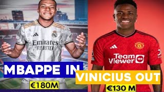 MBAPPE IN REAL MADRID VINICIUS TO MANCHESTER UNITED [upl. by Kwapong]