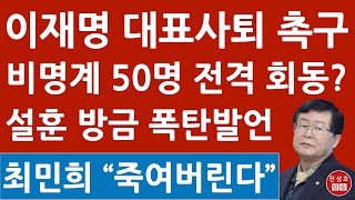 긴급 설훈 방금 YTN 나와 quot이재명 징역형 선고quot 충격 발언 당 대표 의원직 사퇴 최민희 난리났다 배승희 경악 진성호의 융단폭격 [upl. by Assirt800]