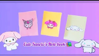 paperdiy💸 Sanrios mini Notebook making tutorialtutorial diy [upl. by Limaa]