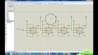 Réalisation dun compteur asynchrone Modulo 16 avec bascules JK ISIS [upl. by Atikam]