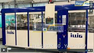 ILLIG RDK 80S Thermoforming machine punching in Form [upl. by Fihsak]