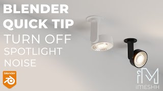 Blender ArchVis Tutorial  TURN OFF NOISE from spot lights  iMeshh tutorial [upl. by Enimrac522]