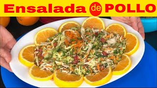 ENSALADA de POLLO con Verduras recetas de pechuga de pollo [upl. by Nylave]