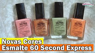 NOVAS CORES ESMALTE 60 SECOND EXPRESS AVON Setembro 2024  LÁIANE LIRA [upl. by Kacerek]