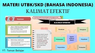 MATERI UTBKSKD BAHASA INDONESIA KALIMAT EFEKTIF [upl. by Aiyt108]