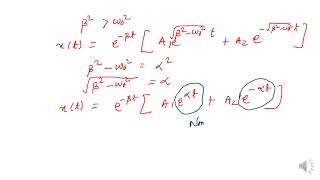 OVERDAMPED AND CRITICALLY DAMPED OSCILLATIONS [upl. by Llyrad]