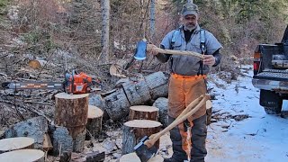 Hytest Craftsman Axe Axes Splitting Firewood axes firewood chainsawman friends [upl. by Brewer]