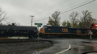 CSX manifest train with csx 5222 new look [upl. by Hussey]