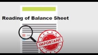 how to read balance sheet of company [upl. by Annawd657]