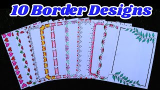 10 Border Designs10 Border Designs for Project FilesSimple and Easy Borders for Project [upl. by Tedman722]