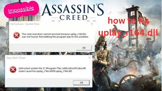 the code execution cannot proceed because uplayr164dll was not found Fix uplayr164dll fix 2024 [upl. by Venditti]
