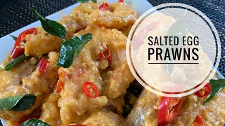 Salted Egg Yolk Prawns  Easy and Yummy [upl. by Hendry]