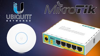 WIFI Con AP UniFi Ubiquiti  Mikrotik RouterBoard  Switch Aruba WLAN VLANS DHCP FIREWALL SSID [upl. by Adelpho]