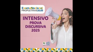 INTENSIVO  PROVA DISCURSIVA  PROFLETRAS 2025 [upl. by Nofpets682]