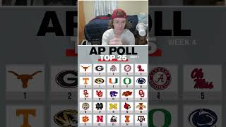 The Week 4 NCAA CFB AP Poll is interesting shorts [upl. by Natek]