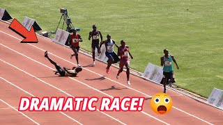 Insane Wanyonyi Trips and Falls in 800m Semifinal  Paris Olympics Games Trials 2024 [upl. by Raine]