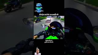 Kawasaki ninja zx10r vs audi r8 drag race challenge 💀💀 shotrs viralvideo [upl. by Tann383]