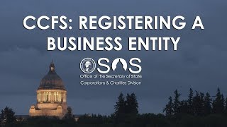 CCFS Registering a Business Entity [upl. by Nedak270]