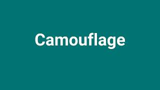 Camouflage Meaning and Pronunciation [upl. by Mccollum779]