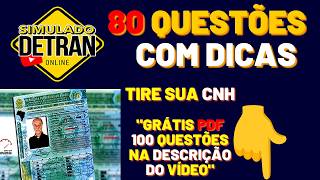 SIMULADO DETRAN ONLINE│80 QUESTÕES ATUAIS COM DICAS ESPECIAIS INCRÍVEIS [upl. by Luciano]