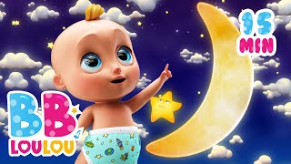 🌙Au clair de la lune  berceuses pour bébés  Comptines douces et berceuses pour bébés  BB LouLou [upl. by Ahsemal]