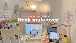 2024 Aesthetic desk makeover 💌  pinterest inspired deskmakeover [upl. by Anires]