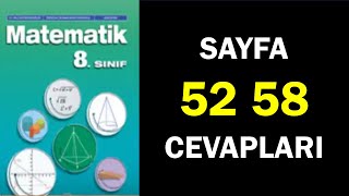 8Sınıf Matematik Ders Kitabı Sayfa 52 58 Cevaplar Çözümler [upl. by Maiga917]