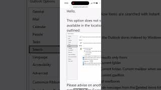 App Search REMOVE IN OUTLOOK  how to do it [upl. by Ansell121]