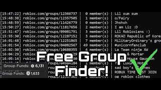 Unclaimed Group Finder Roblox Tutorial read desc [upl. by Cliffes]