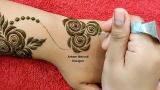 New Stylish Mehndi Design for Hand  Simple Easy Mehndi Design  Arham Mehndi Designs [upl. by Ellison]