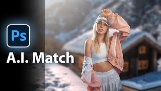 NEW AI to AutoMatch Subject with Background  Photoshop Tutorial [upl. by Kehoe870]