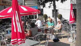 Fountain square Benalmadena Andalucia costa del sol Spain September 2016 [upl. by Nahtahoj]